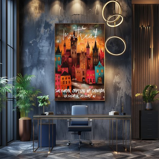Montreal: Capital Cultural de Canadá con Arquitect ポスター