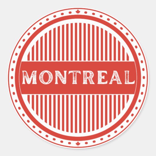 Montreal City Pride Emblem – Canadian Identity ラウンドシール (正面)
