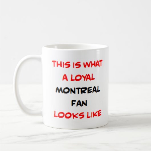 montreal fan, loyal コーヒーマグカップ (左)