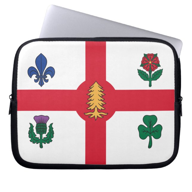 Montreal Flag Laptop Sleeve ラップトップスリーブ (正面)