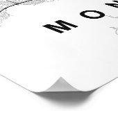 Montreal Minimalist Map (Black & White) ポスター (角)