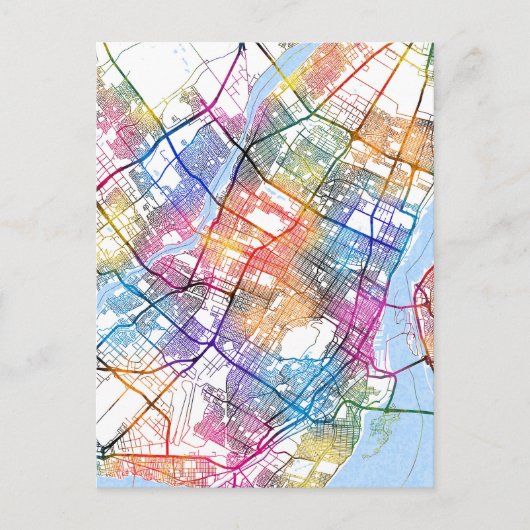 Montreal Quebec Canada City Map ポストカード (正面)