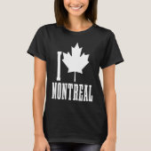 Montreal Quebec Canada Maple Leaf Red Canadian Fla Tシャツ (正面)