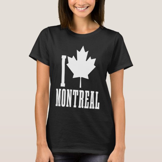 Montreal Quebec Canada Maple Leaf Red Canadian Fla Tシャツ (正面)