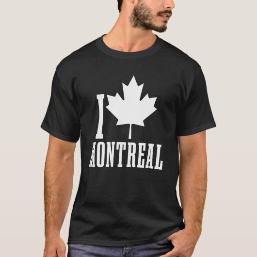 Montreal Quebec Canada Maple Leaf Red Canadian Fla Tシャツ (正面)