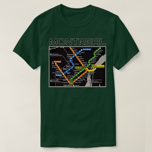 Montreal Transit Metro Art Canadian Heritage Love  Tシャツ (デザイン正面)