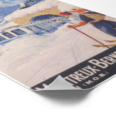 Montreux- Berner Oberland Switzerland Vintage Ski ポスター (角)