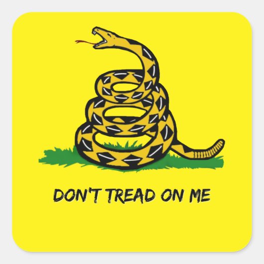 Montrez votre amour de la liberté スクエアシール (正面)