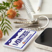 Montrose Colorado blue license plate keychain キーホルダー (正面右)