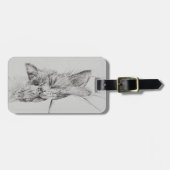 Montyの眠い男の子 ラゲッジタグ (正面横)