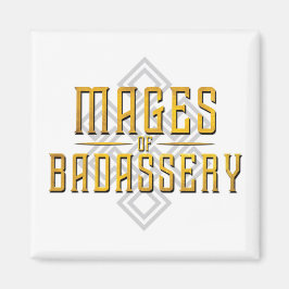 Monty & Strong - Mages of Badassery magnet (white) マグネット