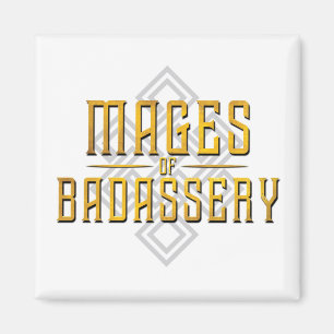 Monty & Strong - Mages of Badassery magnet (white) マグネット