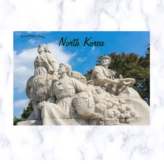 Monument at Juche Tower Pyongyang North Korea Post ポストカード