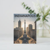 Monument Circle Indiana Indianapolis ポストカード (スタンド正面)