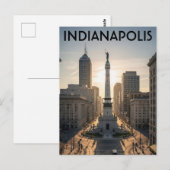 Monument Circle Indiana Indianapolis ポストカード (正面/裏面)