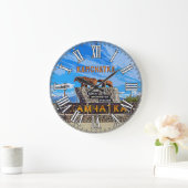 Monument "Russia begins here" Kamchatka ラージ壁時計 (ホーム)