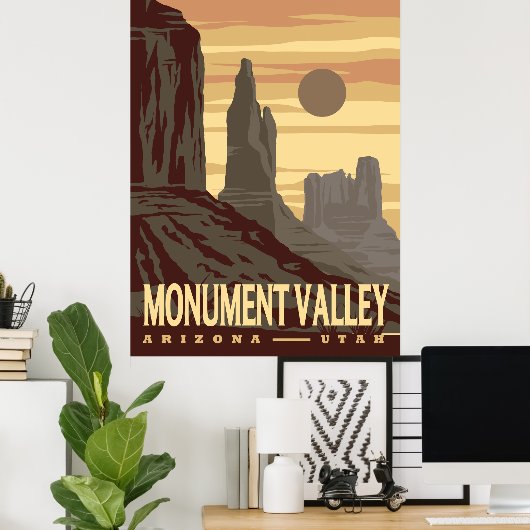 Monument Valley National Park Desert Landscape ポスター (ホームオフィス)