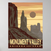 Monument Valley National Park Desert Landscape ポスター (正面)