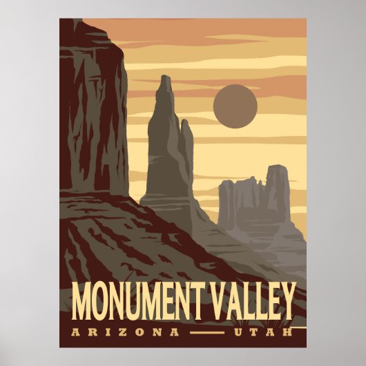 Monument Valley National Park Desert Landscape ポスター (正面)