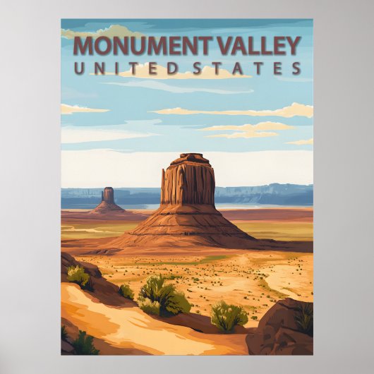 Monument Valley National Park Desert Landscape ポスター (正面)