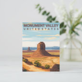 Monument Valley Navajo Nation Vintage ポストカード (スタンド正面)