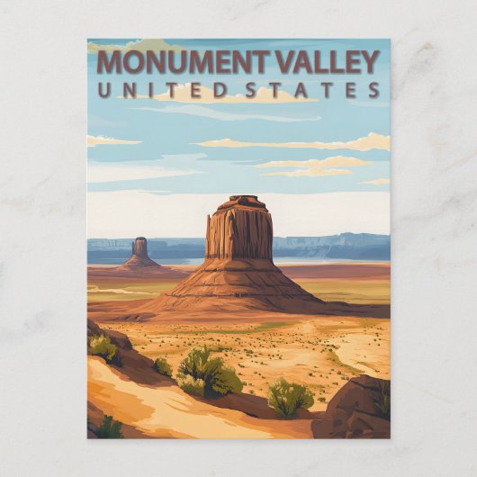 Monument Valley Navajo Nation Vintage ポストカード (正面)