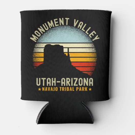 Monument Valley Retro Scenery Utah 缶クーラー (正面)