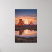 Monument Valley Supermoon Reflection – Desert キャンバスプリント (正面)