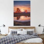Monument Valley Supermoon Reflection – Desert キャンバスプリント (インサイチュ (寝室))