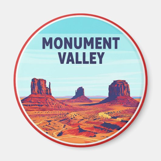Monument Valley Travel Navajo Nation Road マグネット (正面)