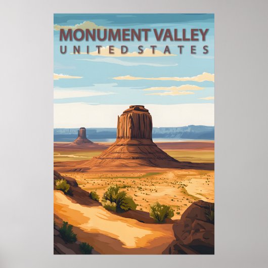 Monument Valley USA Travel Iconic Mitten Buttes ポスター (正面)