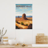 Monument Valley USA Travel Iconic Mitten Buttes ポスター (キッチン)
