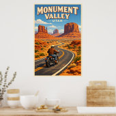 Monument Valley Utah - Vintage Travel Poster ポスター (キッチン)
