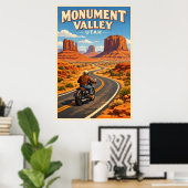 Monument Valley Utah - Vintage Travel Poster ポスター (ホームオフィス)