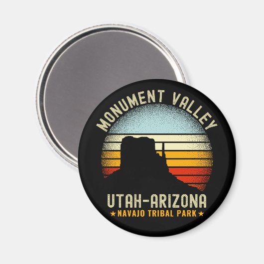 Monument Valley Vintage Landscape Utah  マグネット (正面/裏面)