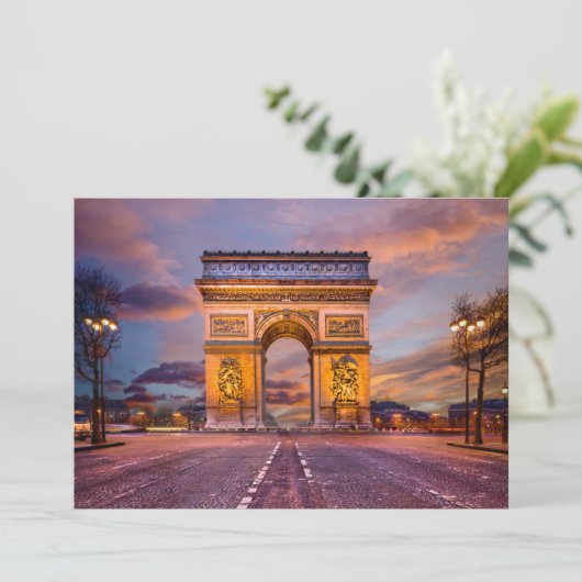 Monuments | Arc de Triomphe, Paris France サンキューカード (スタンド正面)