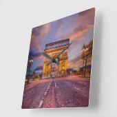 Monuments | Arc de Triomphe, Paris France スクエア壁時計 (傾斜)