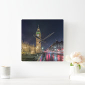 Monuments | Big Ben at Night スクエア壁時計 (ホーム)