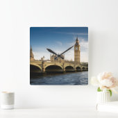 Monuments | Big Ben, London England スクエア壁時計 (ホーム)