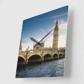 Monuments | Big Ben, London England スクエア壁時計 (傾斜)