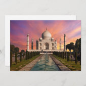 Monuments | Colorful View of the Taj Mahal サンキューカード (正面/裏面)