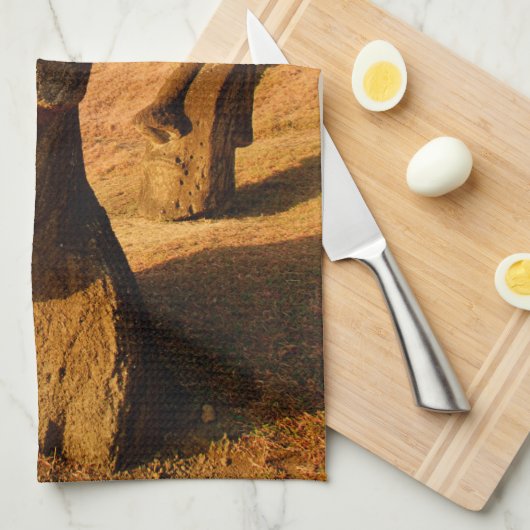 Monuments | Easter Island キッチンタオル (四つ折り)