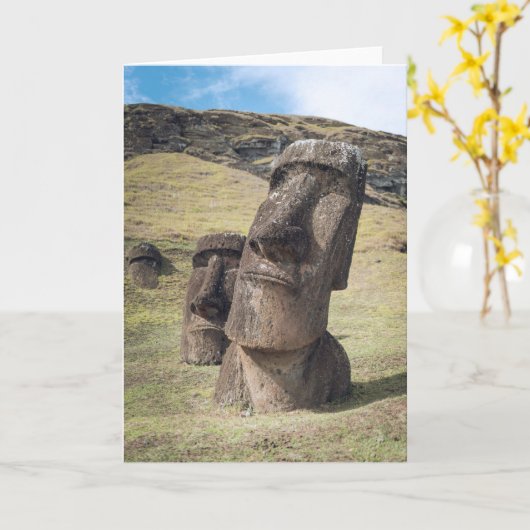 Monuments | Easter Island, Chile カード (黄色い花)
