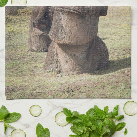 Monuments | Easter Island, Chile キッチンタオル (折り畳み)