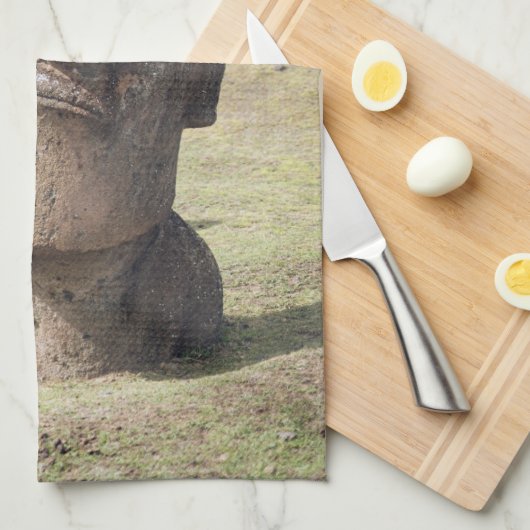 Monuments | Easter Island, Chile キッチンタオル (四つ折り)