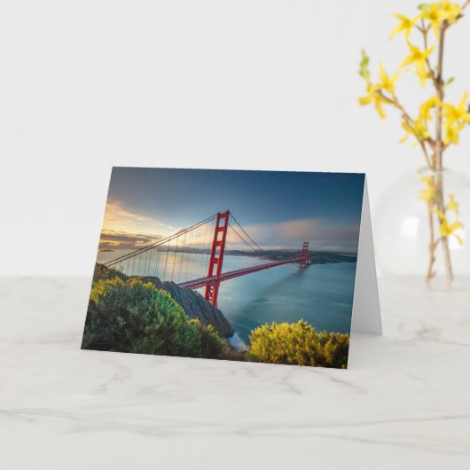Monuments | Golden Gate San Francisco カード (黄色い花)