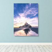 Monuments | Mont Saint-Michel, Normandy France キャンバスプリント (インサイチュ (ウッドフロア))