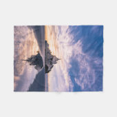 Monuments | Mont Saint-Michel, Normandy France フリースブランケット (正面(横))