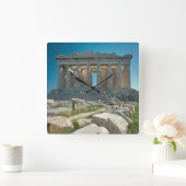 Monuments | Parthenon Athens, Greece スクエア壁時計 (ホーム)