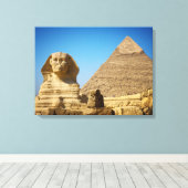 Monuments | Sphinx & Pyramid of Egypt キャンバスプリント (インサイチュ (ウッドフロア))